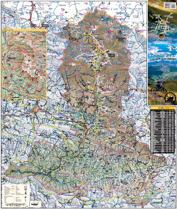 Espacio BTT Pirineos Alto Gállego. Mapa cartográfico. Año 2015
